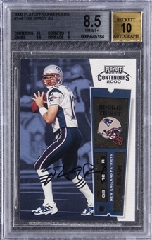 2000 Playoff Contenders #144 Tom Brady Signed Rookie Card – BGS NM-MT+ 8.5/BGS 10